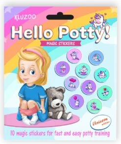 Hello Potty! - 10 Magic Stickers Met Unicorns - Zindelijkheidstraining Kind - Plasstickers Voor Kinderen- 10 Magische Plasstickers Met Eenhoorn - Potjestraining