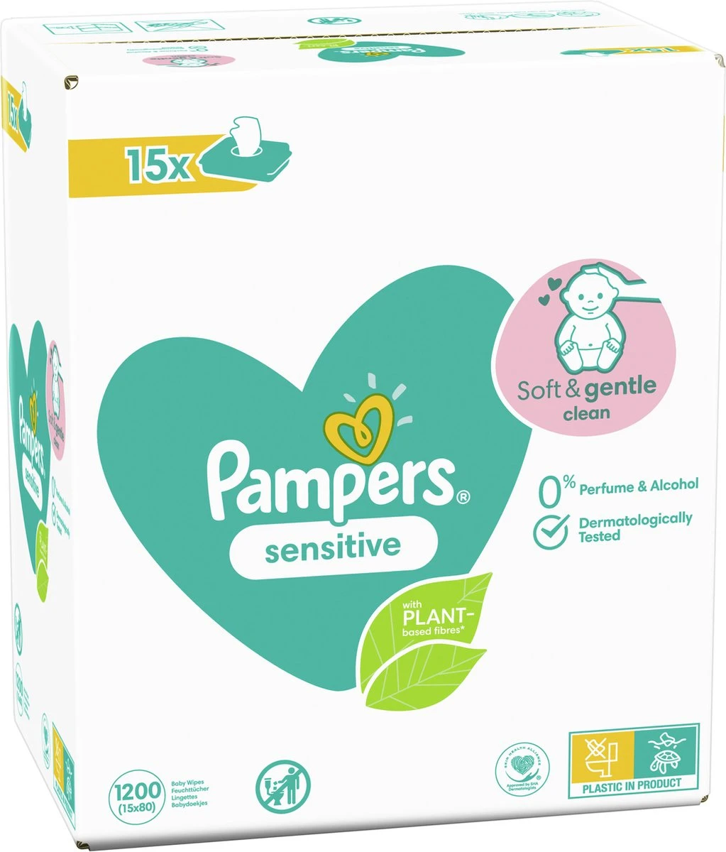 Pampers® Pampers - Sensitive - Billendoekjes - 2400 Doekjes - 30 X 80 9 Pampers® Pampers - Sensitive - Billendoekjes - 2400 Doekjes - 30 X 80 - Afbeelding 9