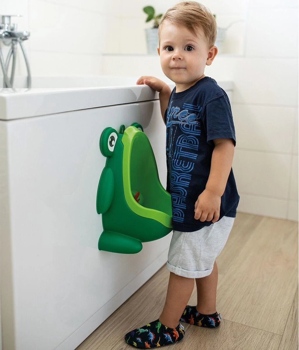 FreeON Urinoir - Toilettrainer - WC Trainer - Plaspotje - Happy Frog - Groen 2 FreeON Urinoir - Toilettrainer - WC Trainer - Plaspotje - Happy Frog - Groen - Afbeelding 2