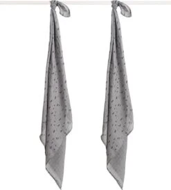 Jollein Hydrofiel Multidoek Spot 115x115cm - Storm Grey - 2 Stuks