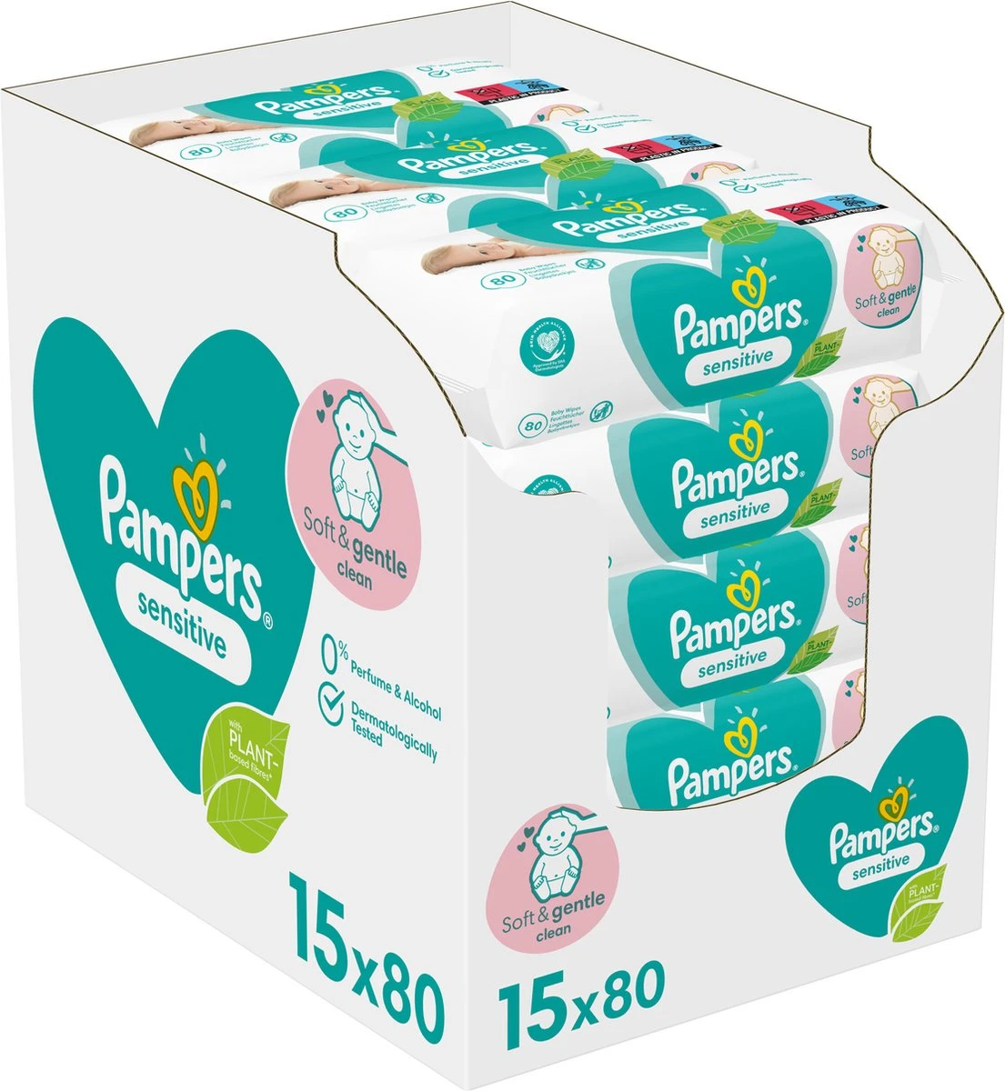 Pampers® Pampers - Sensitive - Billendoekjes - 2400 Doekjes - 30 X 80 7 Pampers® Pampers - Sensitive - Billendoekjes - 2400 Doekjes - 30 X 80 - Afbeelding 7