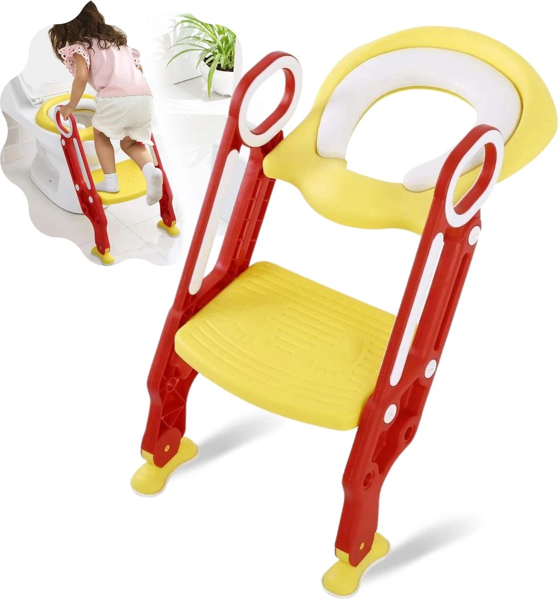 Merkloos Wc Verkleiner Met Trapje - Wc Verkleiner - Toilettrainer - Toiletverkleiner - 2 Tot 7 Jaar 1 Merkloos Wc Verkleiner Met Trapje - Wc Verkleiner - Toilettrainer - Toiletverkleiner - 2 Tot 7 Jaar