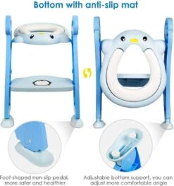 Buxibo Kinder WC Met Opstapje - WC Bril Kind - Kinderzitting WC - Toilet Verkleiner - Toilettrainer - Blauw -Babyproducten 1122x1200