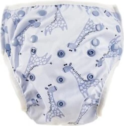 HappyBear | Zwemluier - Blue Giraffe | 0-3 Jaar | Wasbaar | Licht En Compact - Handig Voor Op Reis | Goede Pasvorm Door Elastische Sluiting