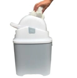 DiaperChamp ONE - Soft Silver - Standaard Luieremmer -Babyproducten 1189x1200 4