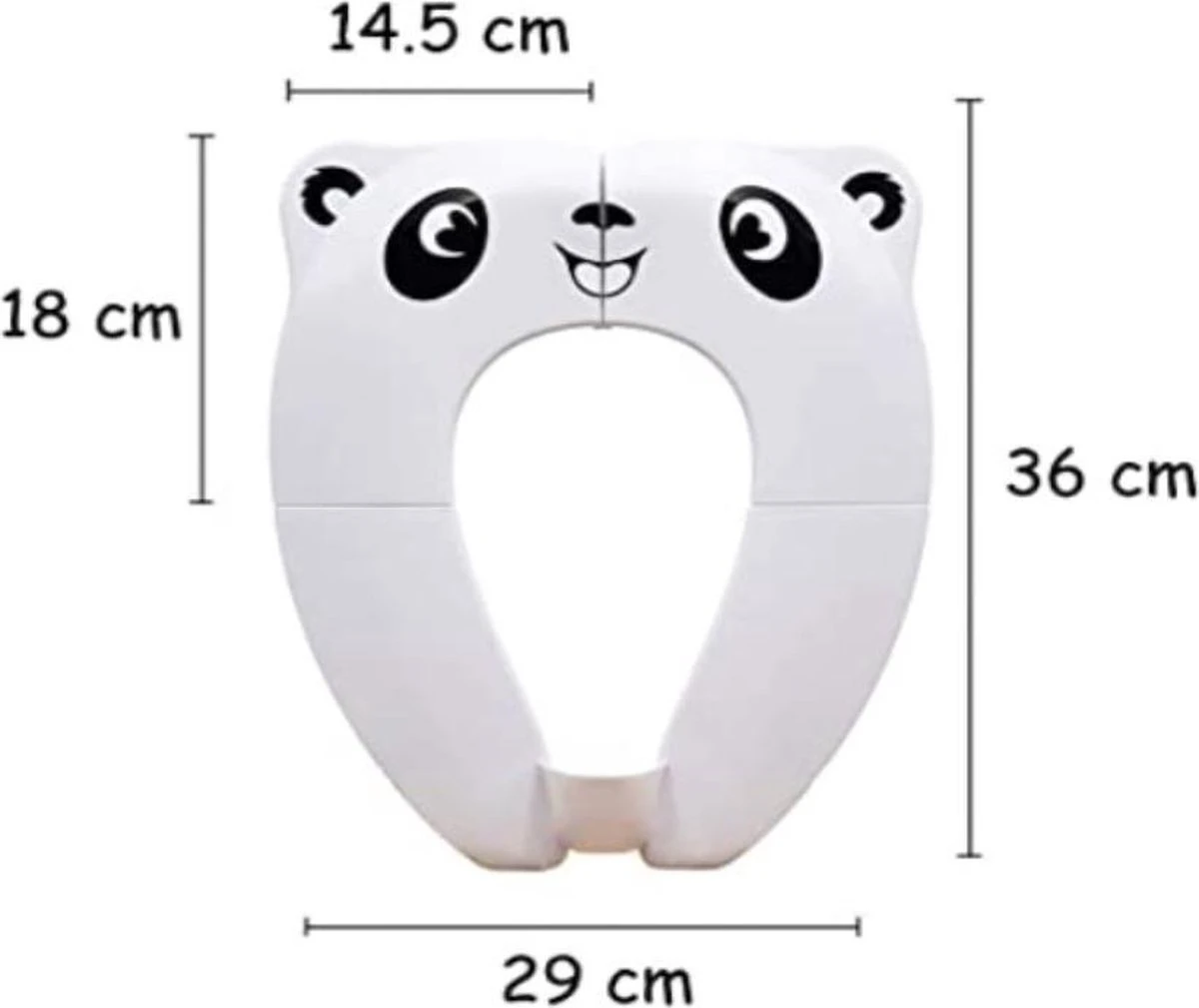 Merkloos WC Verkleiner - Wit Panda Ontwerp - Toilettrainer - Opvouwbare Toilet Zitje - Toiletbril Verkleiner - Kinder WC Bril 3 Merkloos WC Verkleiner - Wit Panda Ontwerp - Toilettrainer - Opvouwbare Toilet Zitje - Toiletbril Verkleiner - Kinder WC Bril - Afbeelding 3