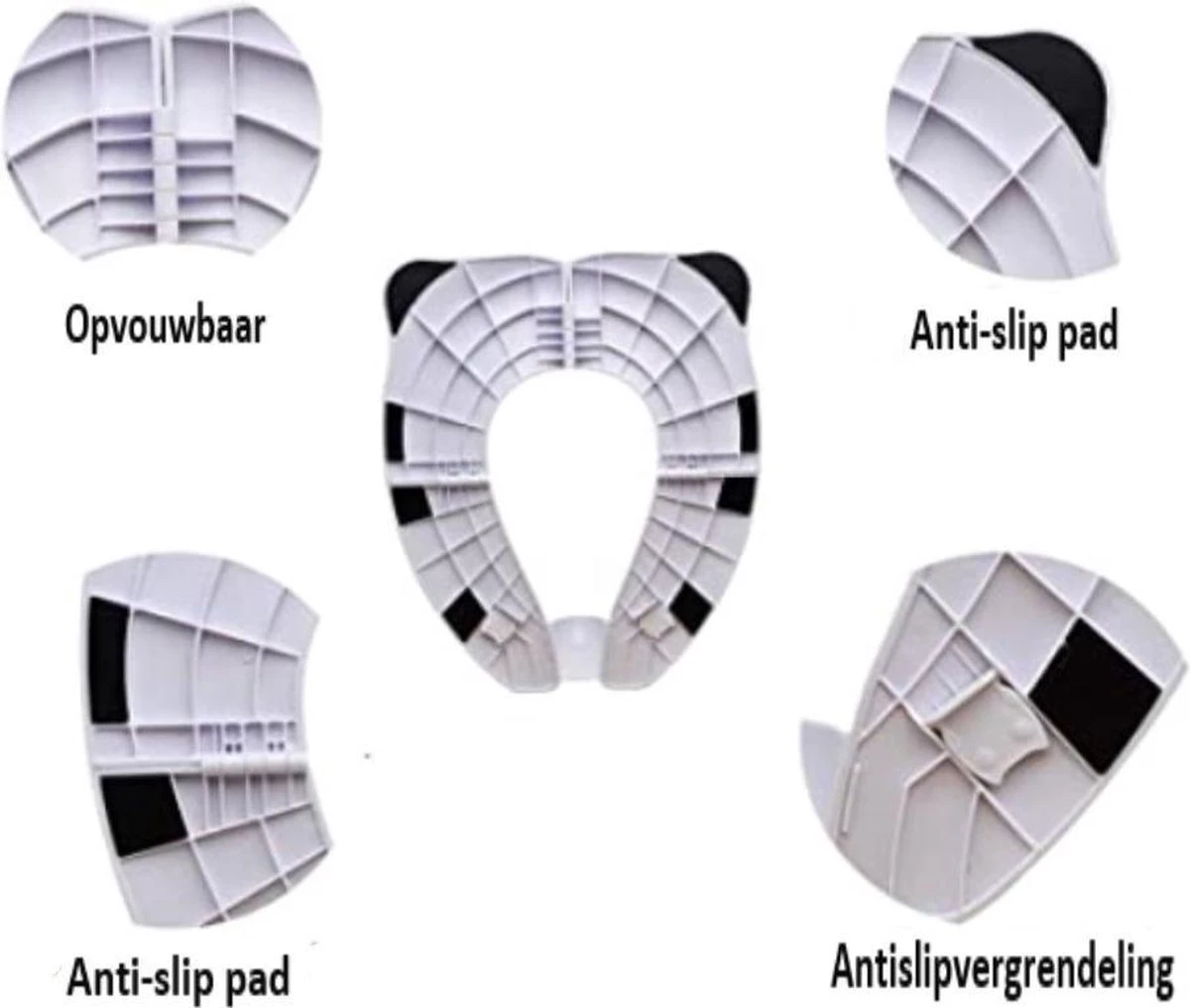 Merkloos WC Verkleiner - Wit Panda Ontwerp - Toilettrainer - Opvouwbare Toilet Zitje - Toiletbril Verkleiner - Kinder WC Bril 2 Merkloos WC Verkleiner - Wit Panda Ontwerp - Toilettrainer - Opvouwbare Toilet Zitje - Toiletbril Verkleiner - Kinder WC Bril - Afbeelding 2
