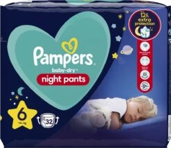 Pampers® Pampers - Night Pants - Maat 6 - Small Pack - 32 Luierbroekjes -Babyproducten 1200x1042