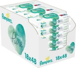 Pampers® Pampers Aqua Pure Billendoekjes - 864 Doekjes