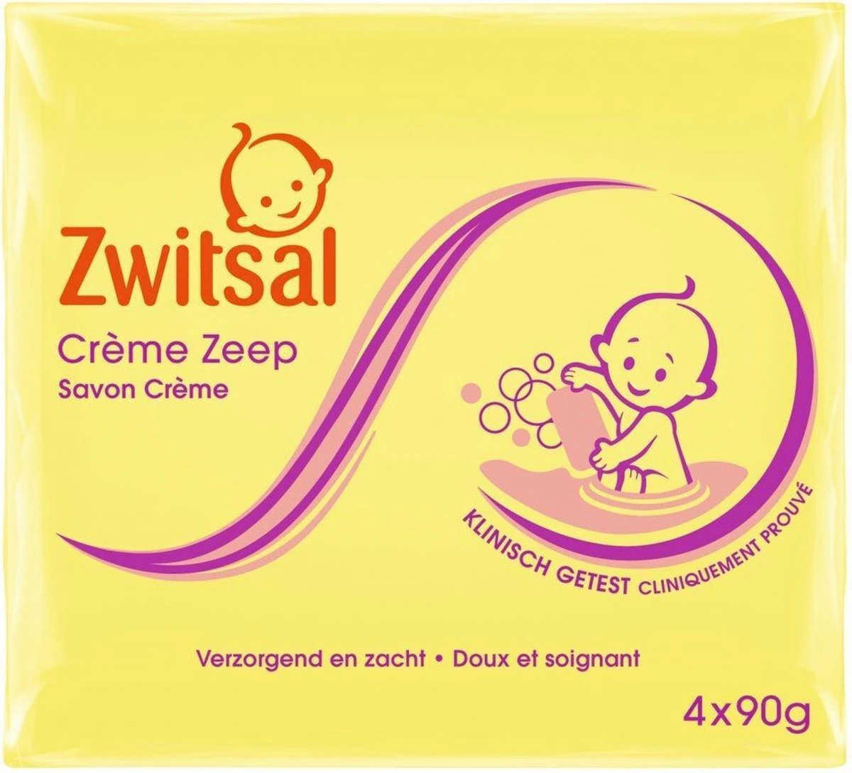 Zwitsal Creme Zeep 4x90GR 5 Zwitsal Creme Zeep 4x90GR - Afbeelding 5