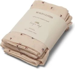 Hydrofiele Doeken Bloom Red-blue 3 Pcs - Konges Slojd