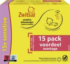 Zwitsal Sensitive Billendoekjes Alcoholvrij - 855 Doekjes - Voordeelverpakking -Babyproducten 1200x1104 1