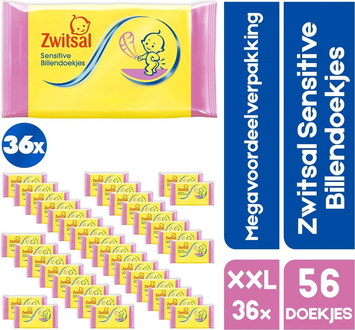 XXL Megavoordeelverpakking 36 X 57 | Zwitsal Sensitive Billendoekjes | 36 X 57 Billendoekjes Zwitsal Sensitive Voor Baby | Voordeelverpakking 1 XXL Megavoordeelverpakking 36 X 57 | Zwitsal Sensitive Billendoekjes | 36 X 57 Billendoekjes Zwitsal Sensitive Voor Baby | Voordeelverpakking