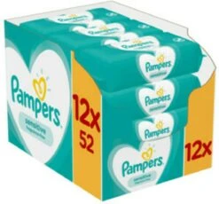 Pampers® Pampers Billendoekjes Sensitive Navulpak - 12 X 52 Doekjes