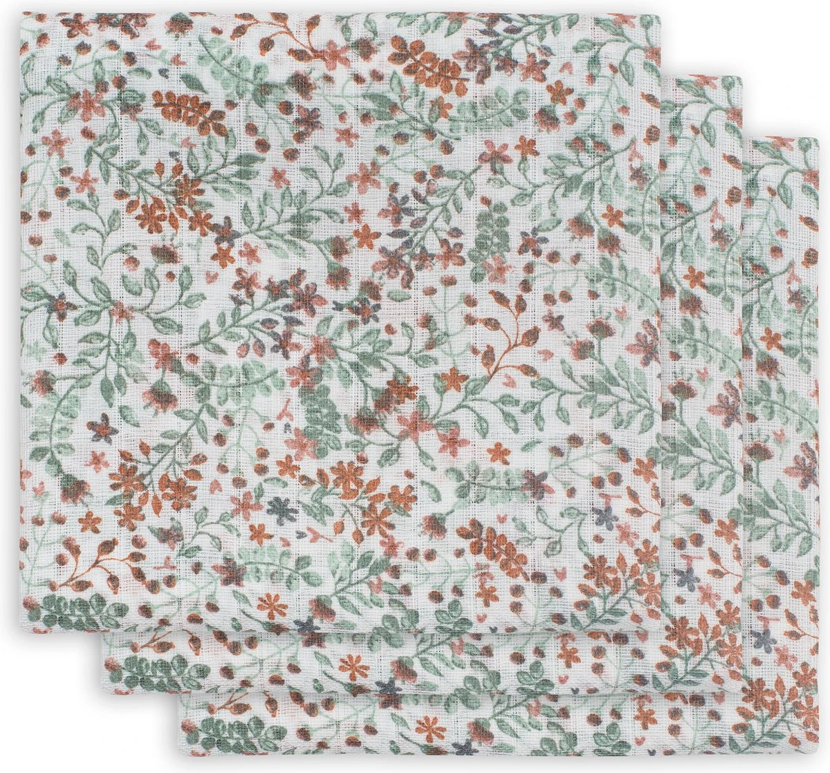 Jollein Hydrofiel Multidoek Bloom 70x70cm - 3 Stuks 1 Jollein Hydrofiel Multidoek Bloom 70x70cm - 3 Stuks