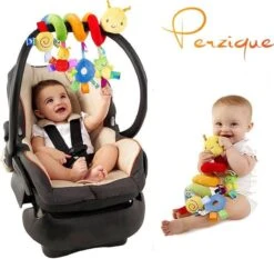 Merkloos Baby Spiraal Rups– Baby Knuffels - Baby Speelgoed - Baby Rammelaar - Boxspiraal - Maxi Cosi Spiraal - Kinderwagen Speelgoed Spiraal - Buggy Speelgoed - Auto Knuffel - Baby Spiraal Speeltje – Autostoel Ketting - Kinder Wagen Knuffels