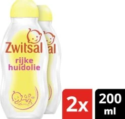 Zwitsal Rijke Huidolie Avocado - 2 X 200 Ml - Voordeelverpakking