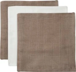 Jollein Baby Hydrofiel Monddoekje Bamboe Katoen - Biscuit/Ivory - 3 Stuks