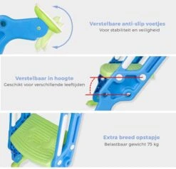Toiletbril Met Trapje Voor Kinderen | Kinder Toiletzitje Toiletstoel Met Trap | Opvouwbare WC-bril Verkleiner Toiletverkleiner | LB-A20 Blauwpaars -Babyproducten 1200x1156 3
