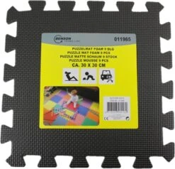 Benson 9 Stuks Zwarte Puzzel Vloertegels Foam 30 X 30 Cm - Puzzel Speelmat - Baby/peuter Speelgoed Matten -Babyproducten 1200x1158 5