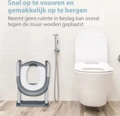 Merkloos Levlo Goods WC Verkleiner – WC Verkleiner Met Trapje – Toilettrainer – Verstelbaar – Incl. Handvaten - Grijs -Babyproducten 1200x1167 5