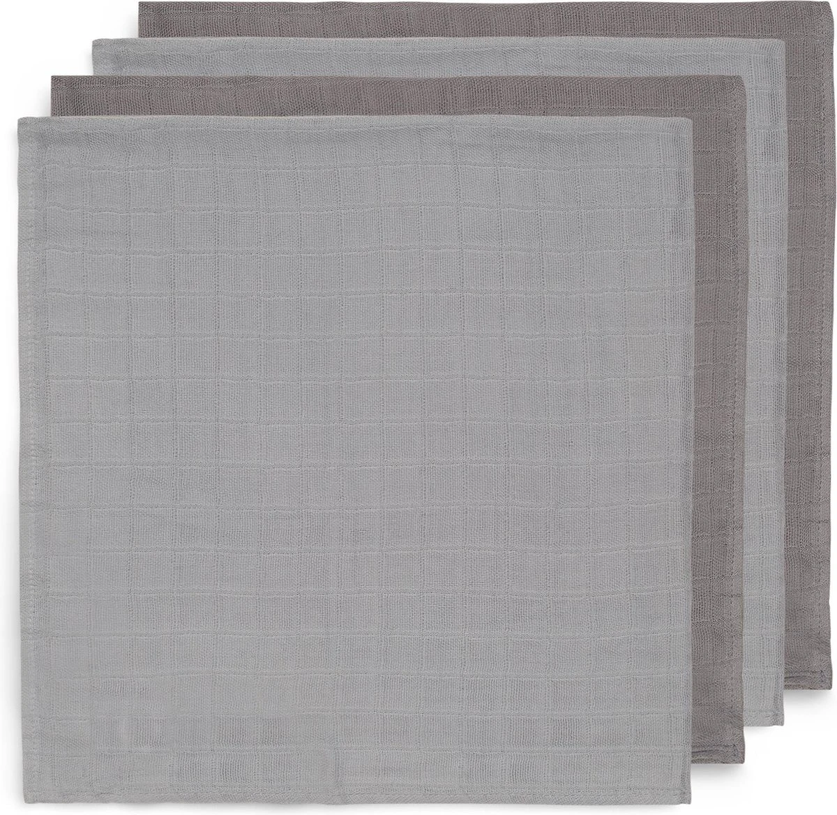 Jollein Hydrofiele Doek Small 70x70cm Bamboe Katoen - Storm Grey - 4 Stuks 1 Jollein Hydrofiele Doek Small 70x70cm Bamboe Katoen - Storm Grey - 4 Stuks