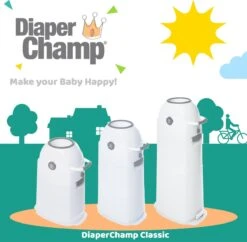 Luieremmer Medium Zilver - Middel - Zonder Navulling - Geschikt Voor Pampers En Huggies - Stoma -Babyproducten 1200x1178 5