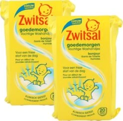 Zwitsal - Goedemorgen Vochtige Washandjes - 40 Washandjes (2x20)