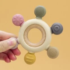 Merkloos Bijtring - Bijtspeelgoed - BPA Vrij - Siliconen - Baby Speelgoed - Roze -Babyproducten 1200x1189 7