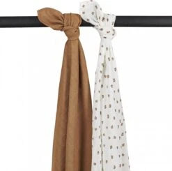 Meyco Mini Panther Swaddle - 2-pack - Toffee - 120x120cm 12 Meyco Mini Panther Swaddle - 2-pack - Toffee - 120x120cm -Babyproducten 1200x1192 3