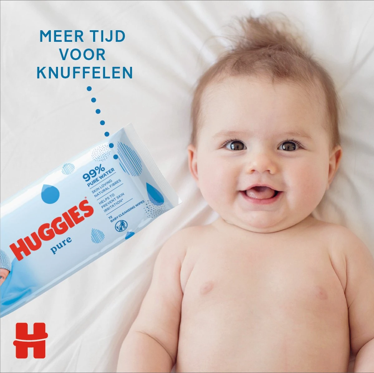 Huggies Billendoekjes - Pure 99% Water - 18 X 56 Stuks - 1008 Doekjes - Voordeelverpakking 3 Huggies Billendoekjes - Pure 99% Water - 18 X 56 Stuks - 1008 Doekjes - Voordeelverpakking - Afbeelding 3