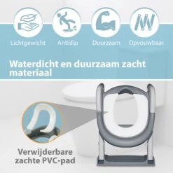 Merkloos Levlo Goods WC Verkleiner – WC Verkleiner Met Trapje – Toilettrainer – Verstelbaar – Incl. Handvaten - Grijs -Babyproducten 1200x1199 27
