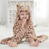 Merkloos Baby Badjas / Handdoek - Giraffe - Kraamcadeau - Teddystof