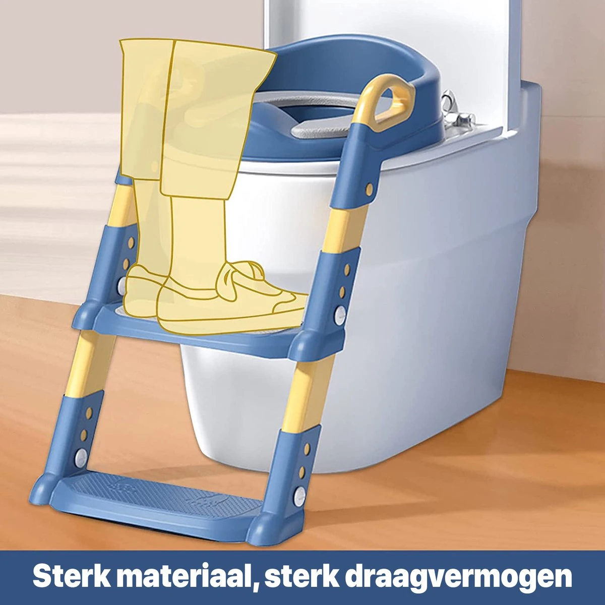 Zindelijkheidstraining Stoel Met Opstapje Ladder, Zindelijkheidstraining Toilet Voor Kinderen Jongens Meisjes Peuters-comfortabel Veilig Potje Stoel Met Anti-slip Pads Ladder - Blauw 6 Zindelijkheidstraining Stoel Met Opstapje Ladder, Zindelijkheidstraining Toilet Voor Kinderen Jongens Meisjes Peuters-comfortabel Veilig Potje Stoel Met Anti-slip Pads Ladder - Blauw - Afbeelding 6