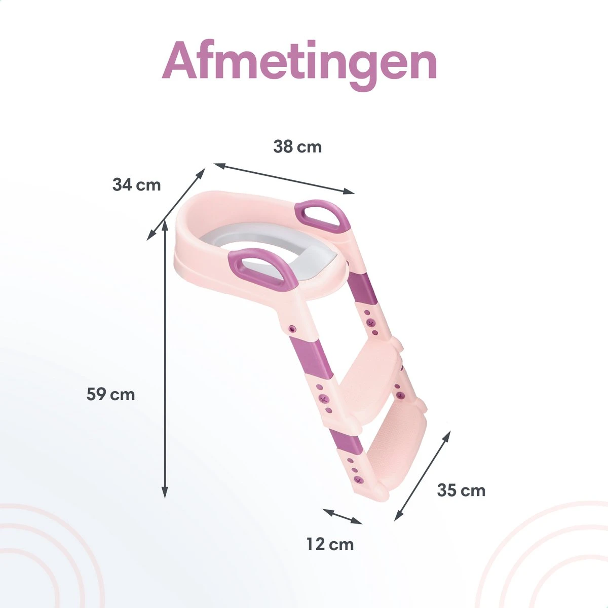 Macx & Macx Toilettrainer Met Trapje - Brilverkleiner Met Handvaten En Opstapje - Opvouwbaar Toilet Bril Zitje - WC Zindelijkheids Training Voor Jongens/Meisjes - Urinoirs Voor Kind/Peuter Van 2 Tot 7 Jaar - Roze 9 Macx & Macx Toilettrainer Met Trapje - Brilverkleiner Met Handvaten En Opstapje - Opvouwbaar Toilet Bril Zitje - WC Zindelijkheids Training Voor Jongens/Meisjes - Urinoirs Voor Kind/Peuter Van 2 Tot 7 Jaar - Roze - Afbeelding 9