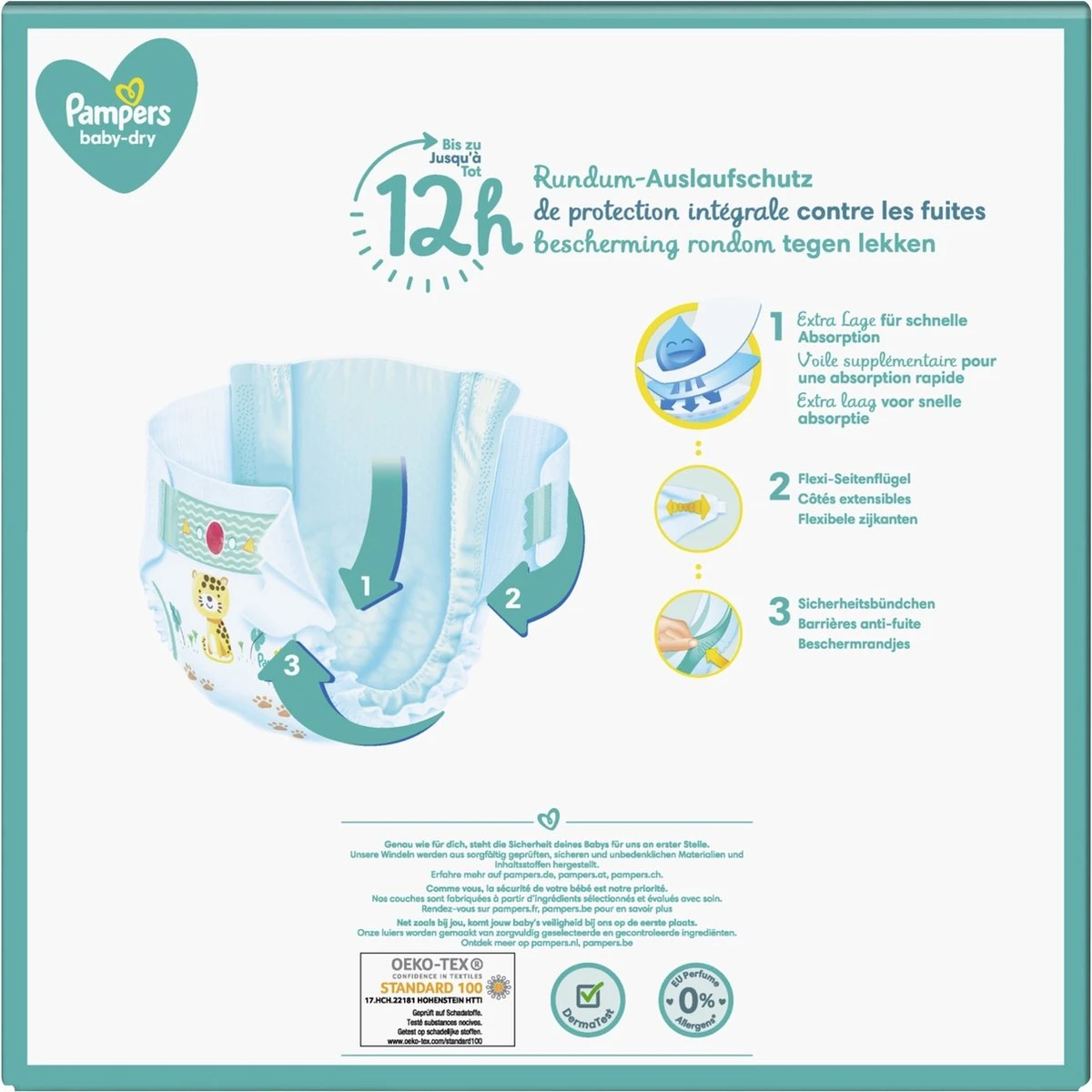 Pampers® Pampers - Baby Dry - Maat 4 - Mega Pack - 90 Luiers 7 Pampers® Pampers - Baby Dry - Maat 4 - Mega Pack - 90 Luiers - Afbeelding 7