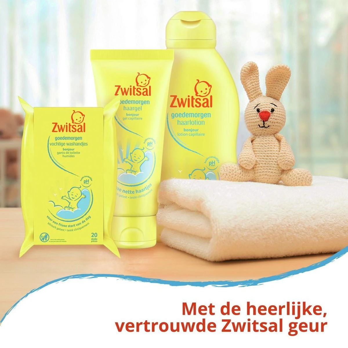 Zwitsal Baby - Washandjes + Haarlotion + Haargel - Combi Pack 4 Zwitsal Baby - Washandjes + Haarlotion + Haargel - Combi Pack - Afbeelding 4