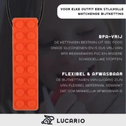 Bijtketting - Kauwketting | Bouwblokje Patroon Oranje -Babyproducten 1200x1200 1286