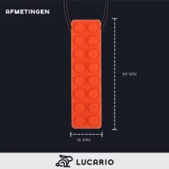 Bijtketting - Kauwketting | Bouwblokje Patroon Oranje -Babyproducten 1200x1200 1287