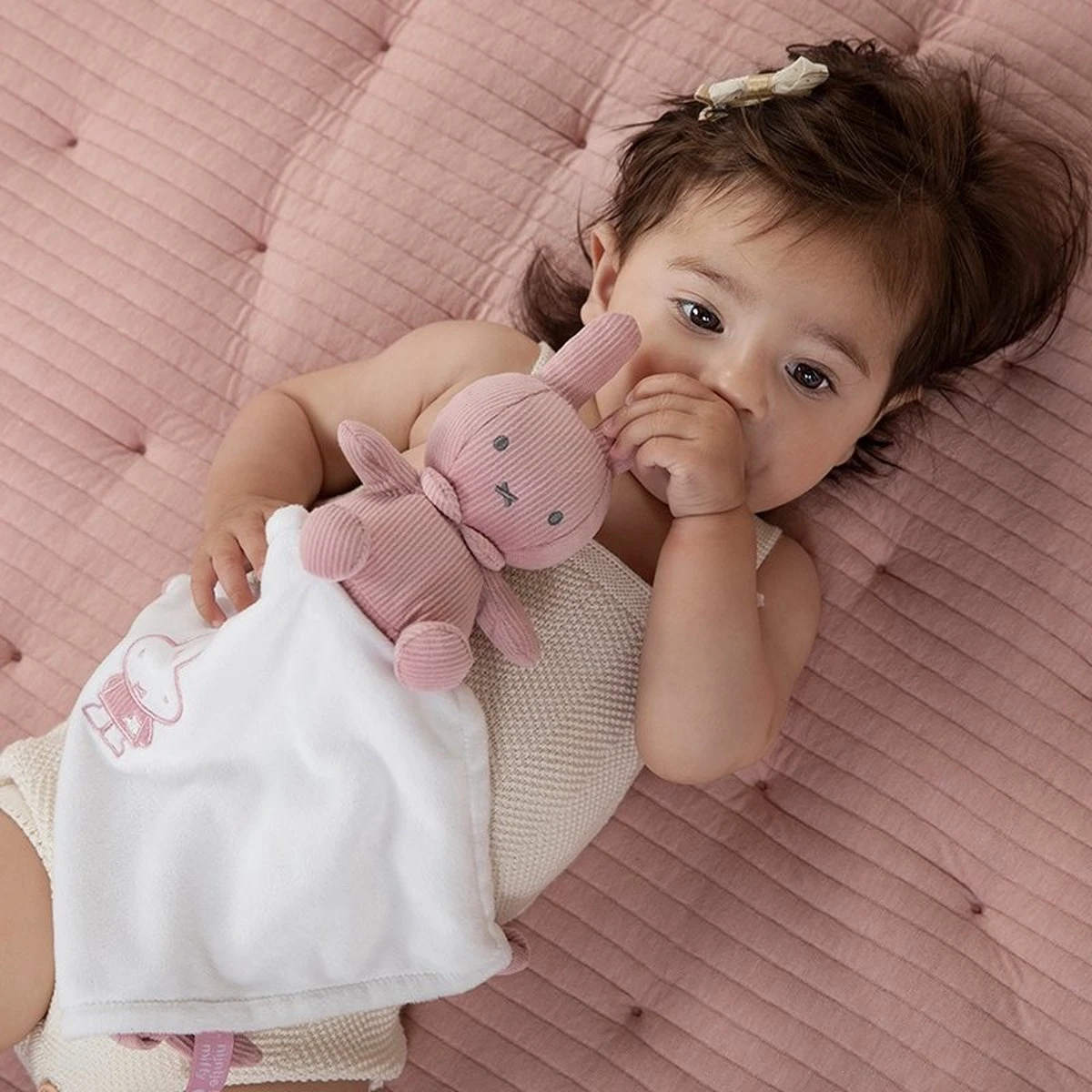 Tiamo Collection Knuffeldoekje Nijntje - Pink Baby Rib 3 Tiamo Collection Knuffeldoekje Nijntje - Pink Baby Rib - Afbeelding 3