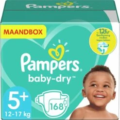 Pampers® Pampers - Baby Dry - Maat 5+ - Maandbox- 168 Luiers