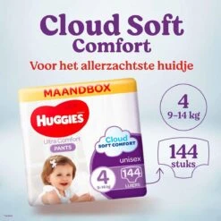 Huggies Luierbroekjes - Maat 4 (9 Tot 14 Kg) - Ultra Comfort - Unisex - 144 Stuks - Maandbox 22 Huggies Luierbroekjes - Maat 4 (9 Tot 14 Kg) - Ultra Comfort - Unisex - 144 Stuks - Maandbox -Babyproducten 1200x1200 208