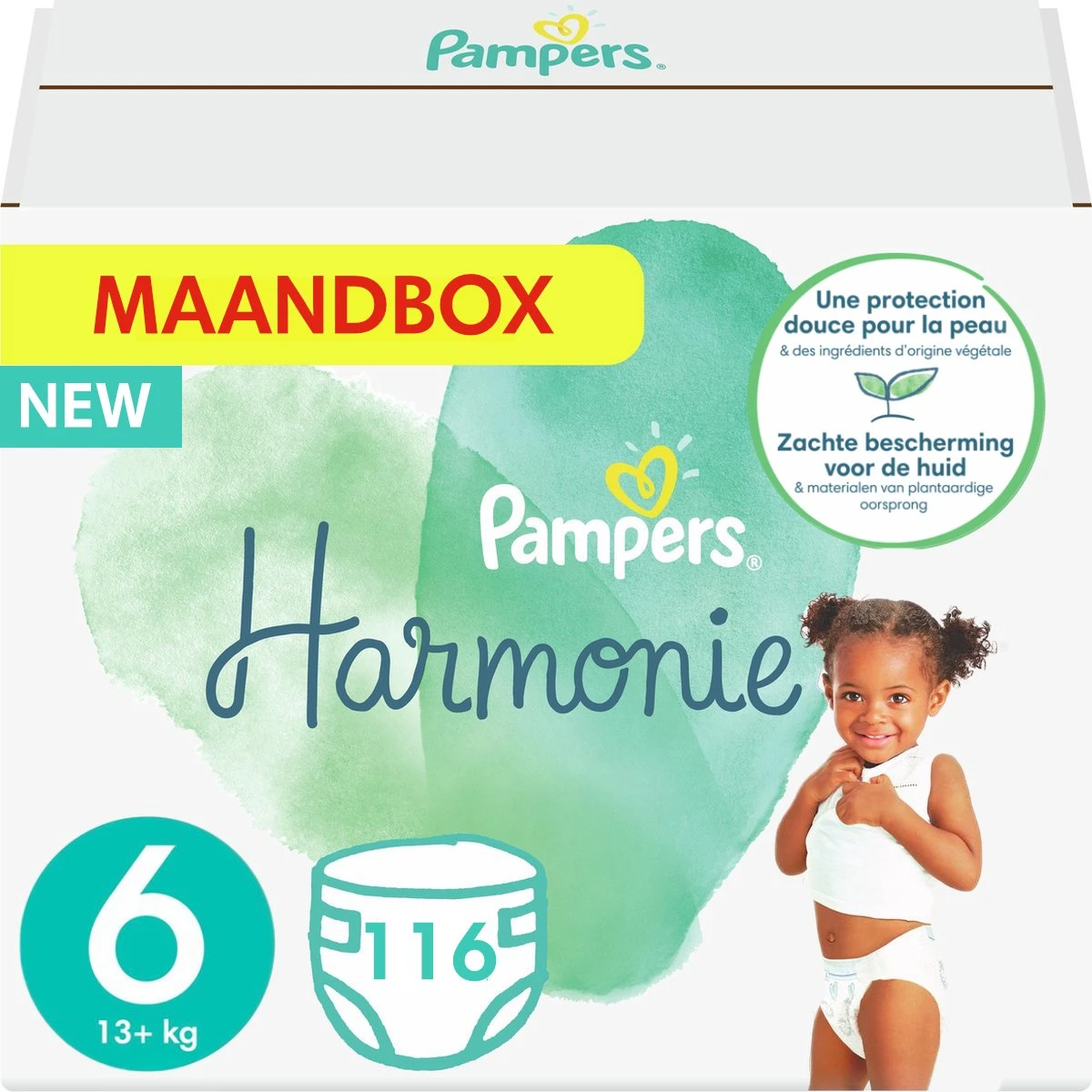 Pampers® Pampers - Harmonie Pure - Maat 6 - Maandbox - 116 Luiers 1 Pampers® Pampers - Harmonie Pure - Maat 6 - Maandbox - 116 Luiers
