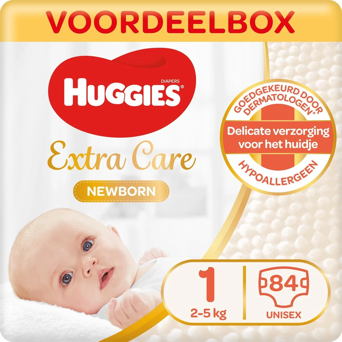 Huggies Luiers - Maat 1 (2 Tot 5 Kg) - 84 Stuks - Newborn - Voordeelverpakking 1 Huggies Luiers - Maat 1 (2 Tot 5 Kg) - 84 Stuks - Newborn - Voordeelverpakking