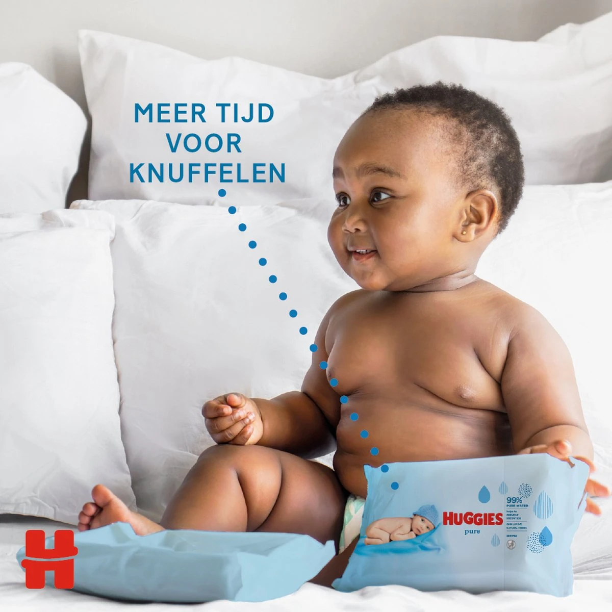 Huggies Billendoekjes - Pure 99% Water - 18 X 56 Stuks - 1008 Doekjes - Voordeelverpakking 4 Huggies Billendoekjes - Pure 99% Water - 18 X 56 Stuks - 1008 Doekjes - Voordeelverpakking - Afbeelding 4