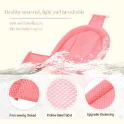 Verstelbare Antislip Baby Bad Kussen (Roze) Model 2023 - Baby Bad Kussen - Antislip Kussen - Geschikt Voor Ieder Baby Badje! -Babyproducten 1200x1200 418