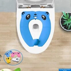 Merkloos Wc Verkleiner Opvouwbaar - Licht En Compact Reis-Formaat WC Bril - Toilet Trainer Voor Peuters Onderweg - Panda Blauw -Babyproducten 1200x1200 714