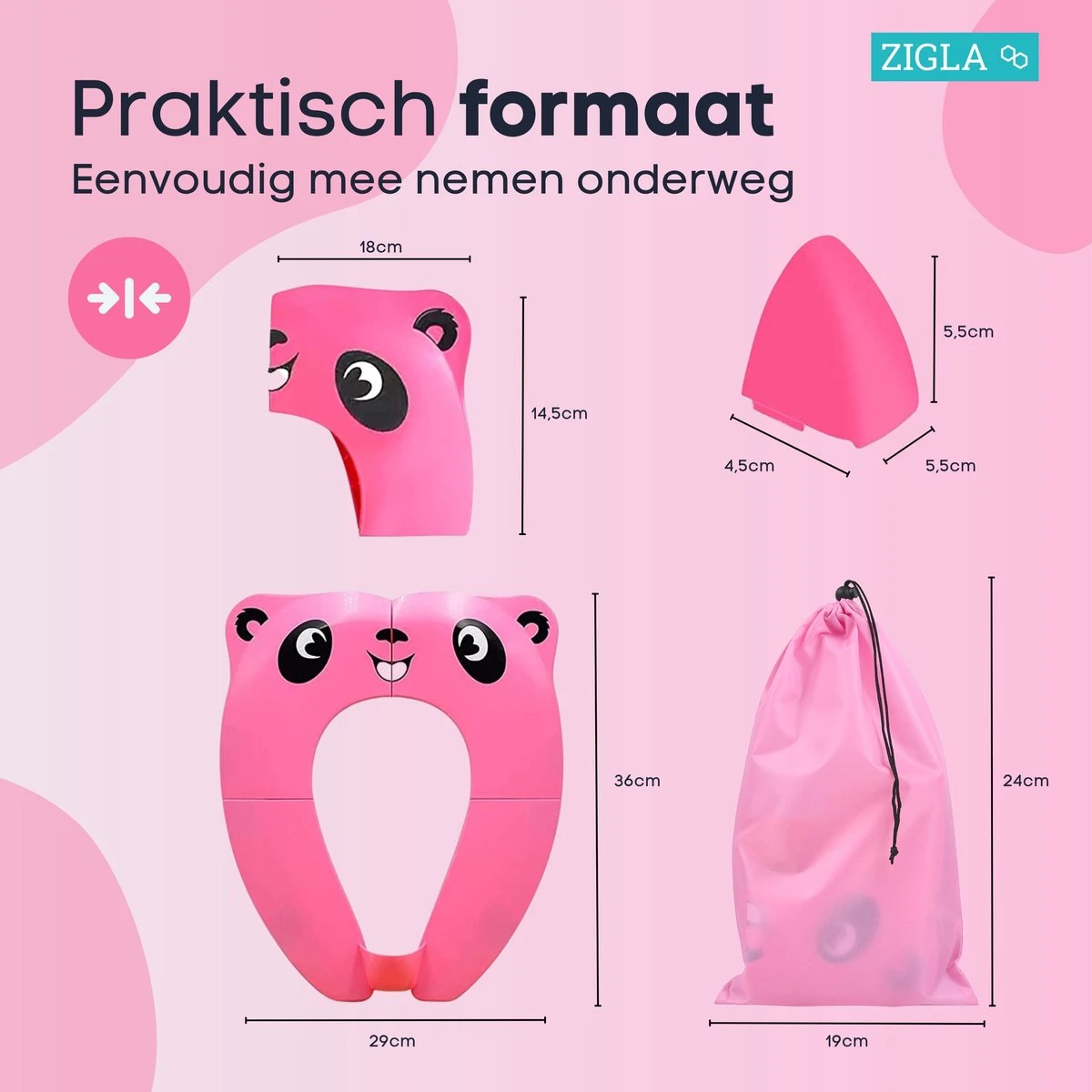 Zigla - WC Verkleiner - Kinder WC Bril - Opvouwbaar - Licht Ontwerp - Hygiënisch Voor Onderweg - WC Bril Voor Zindelijkheidstraining - Makkelijk Mee Te Nemen - Gratis Tasje Bijgeleverd - 7 Zigla - WC Verkleiner - Kinder WC Bril - Opvouwbaar - Licht Ontwerp - Hygiënisch Voor Onderweg - WC Bril Voor Zindelijkheidstraining - Makkelijk Mee Te Nemen - Gratis Tasje Bijgeleverd - - Afbeelding 7