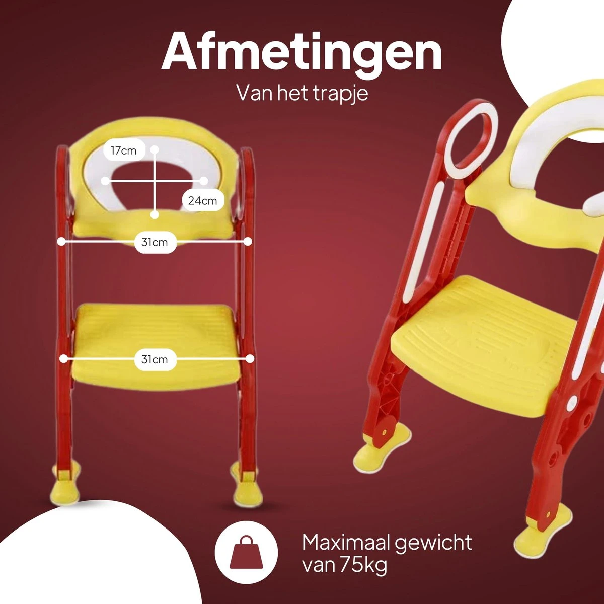 Merkloos Wc Verkleiner Met Trapje - Wc Verkleiner - Toilettrainer - Toiletverkleiner - 2 Tot 7 Jaar 3 Merkloos Wc Verkleiner Met Trapje - Wc Verkleiner - Toilettrainer - Toiletverkleiner - 2 Tot 7 Jaar - Afbeelding 3