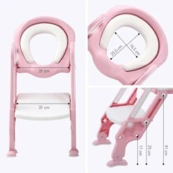 LifeGoods WC Verkleiner Met Trapje - Trainer Met Opstapje - 2 Tot 7 Jaar - Roze/Wit -Babyproducten 1200x1200 746